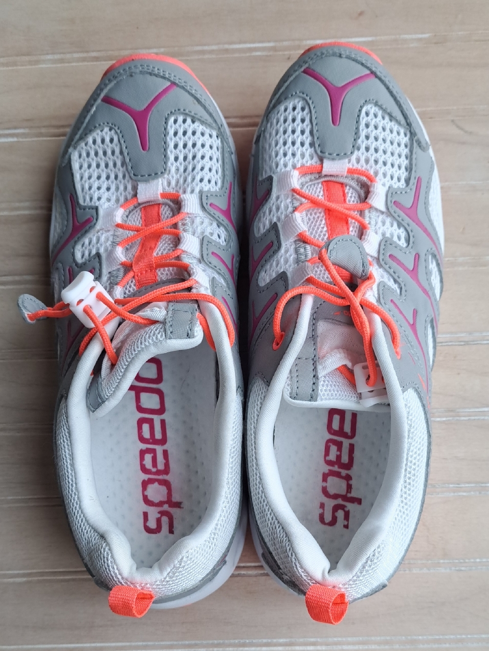 Speedo Hydro Comfort 3.0 Lightweight Quick Dry Gray Mesh Aqua Slip On Sneakers